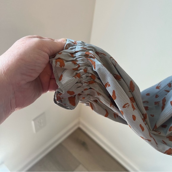 Entro Blue Animal Print Long Sleeve Blouse - Picture 8 of 15